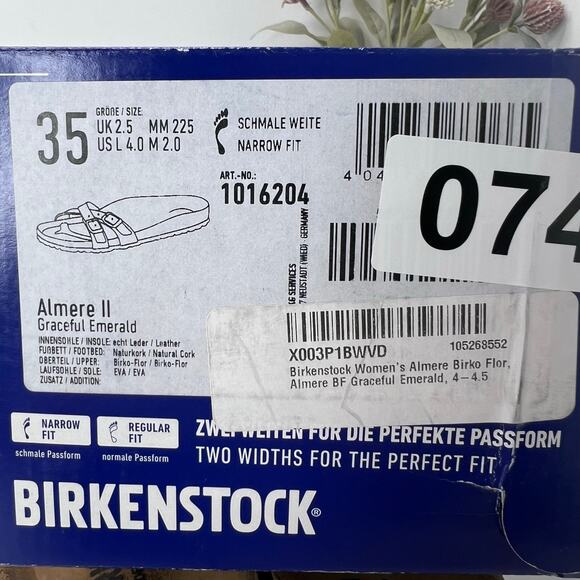 Birkenstock Almere II Burko Flor Sandals Graceful Emerald Women's 4/EU 35 - Picture 10 of 10